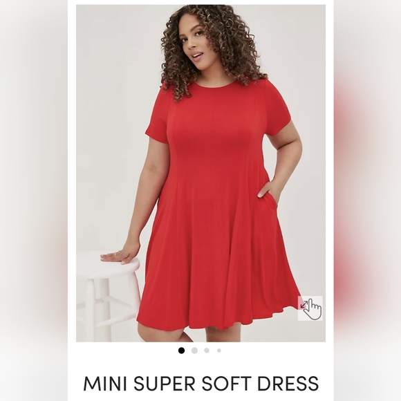 Torrid Red Mini Super Soft Dress - Picture 1 of 4